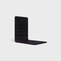 BOOKEND IN CROCODILE - BLACK - STATIONERY - 2 | CELINE