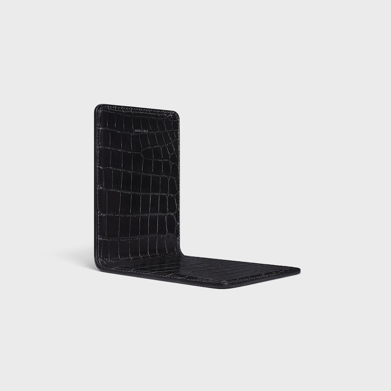 BOOKEND IN CROCODILE - BLACK - CELINE MAISON - 1 | CELINE