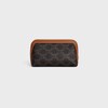 COSMETIC LIPSTICK POUCH IN TRIOMPHE CANVAS AND CALFSKIN - TAN - TRIOMPHE CANVAS - 3 | CELINE