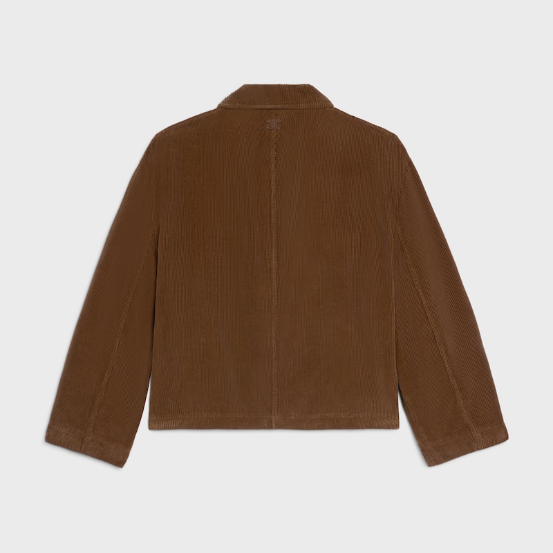 jacket IN corduroy - 70'S BROWN LIGHT STONE WASH -  - 1 | CELINE