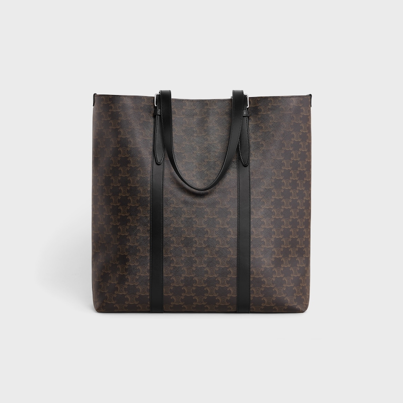 CABAS WITH BUCKLE in TRIOMPHE CANVAS AND CALFSKIN - BLACK - ESSENTIAL GIFTS - 1 | CELINE