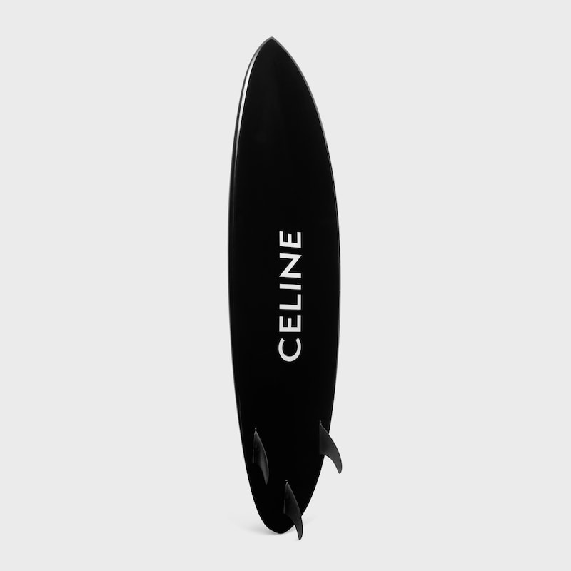 Surfboard in Fiberglass with celine logo in resin - BLACK -  - 1 | CELINE