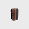Phone Pouch with flap IN Triomphe Canvas and Calfskin - TAN - TRIOMPHE CANVAS - 2 | CELINE