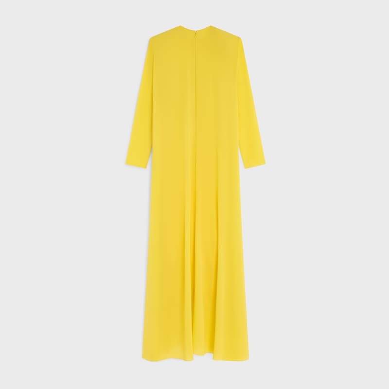 robe GEORGETTE DE SOIE - MIMOSA -  - 1 | CELINE