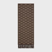 scarf in monogram cashmere - TAUPE/BEIGE -  - 1 | CELINE