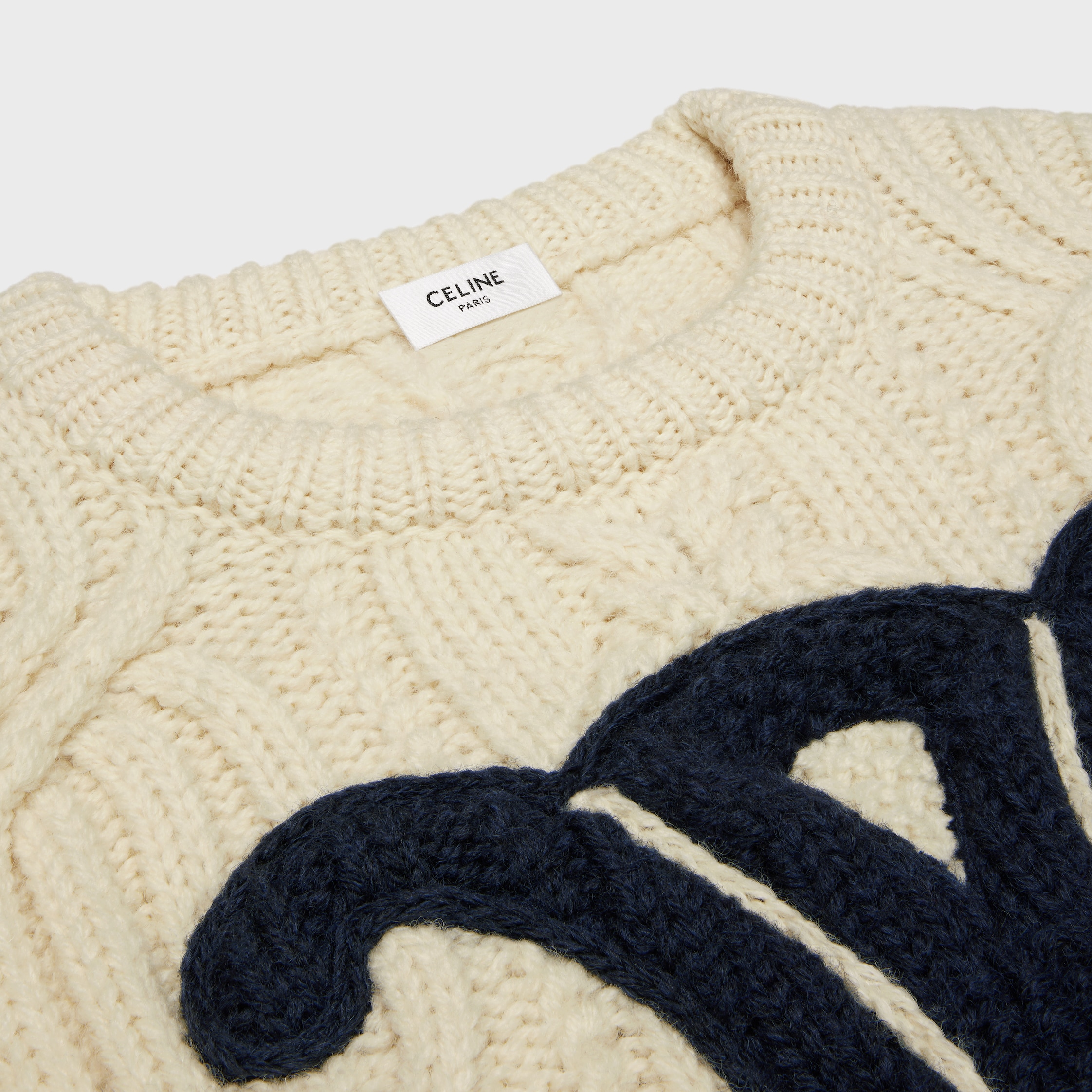 最終値下げ【CELINE】TRIOMPHE WOOL SWEATER