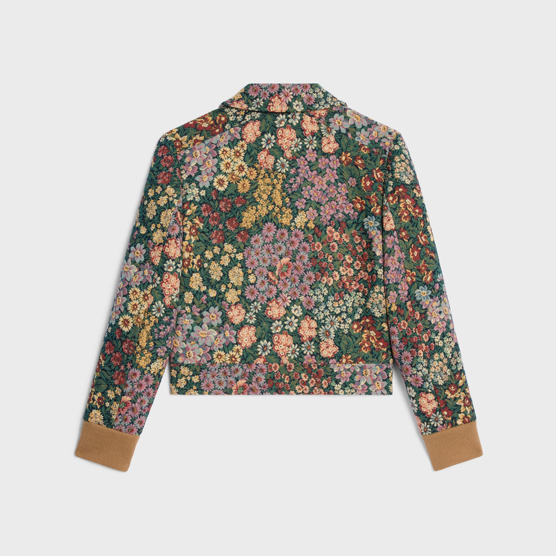 BLOUSON JACKET IN COTTON JACQUARD - | CELINE