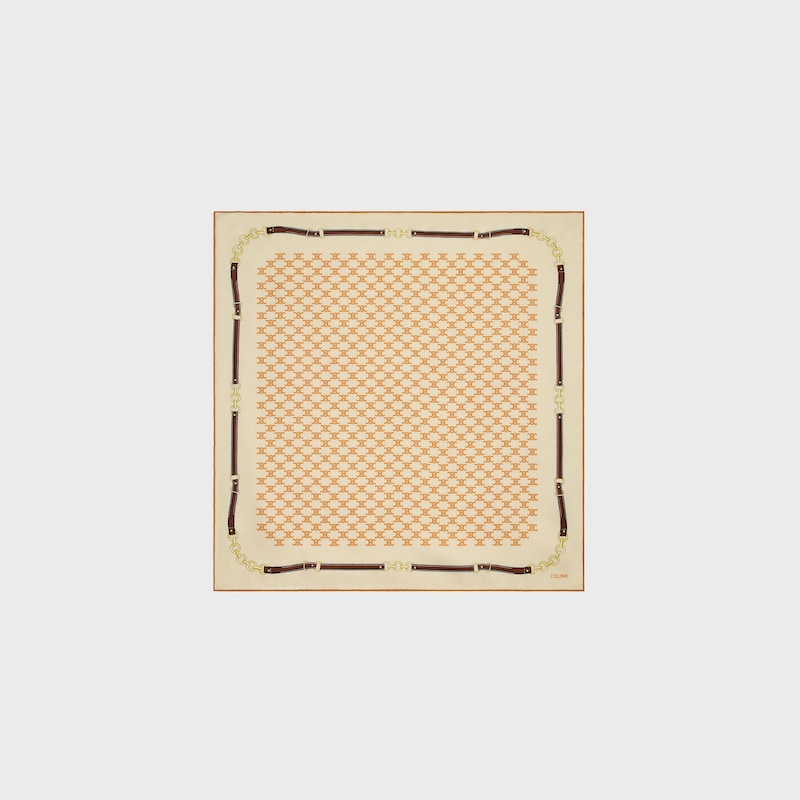 HERITAGE斜纹围巾 - 香草色/橙色 -  - 1 | CELINE