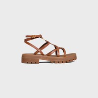 CELINE - CLEA TRIOMPHE STRAPPY SANDAL in CALFSKIN - VEGETAL TANNING - TAN -  - 1 | CELINE