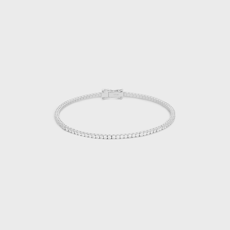 Tennis Bracelet in White Gold and Diamonds - White Gold & White -  - 1 | CELINE