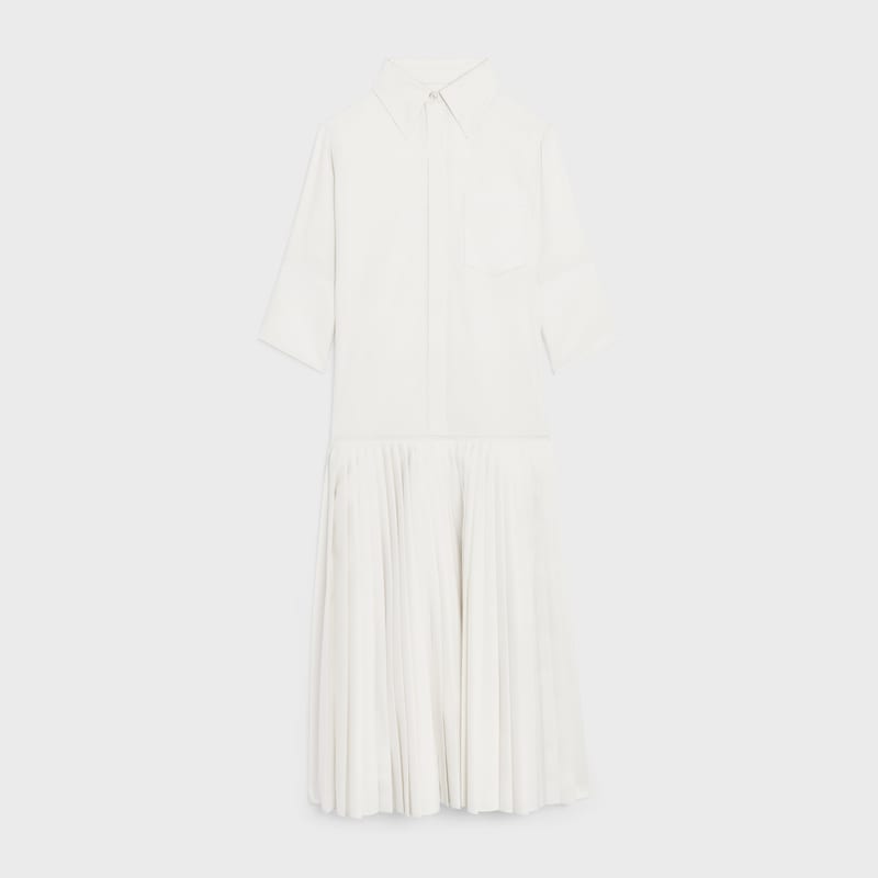Hemdkleid AUS Seidenpopeline - KREIDEWEISS -  - 1 | CELINE