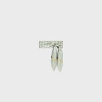 bandana IN heritage silk twill - SAUGE/CREME -  - 1 | CELINE