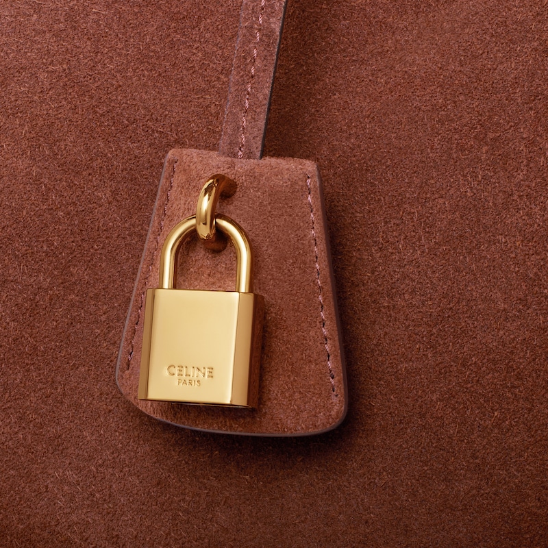 CELINE CONTI BAG in SUEDE CALFSKIN - BROWN - MORE LINES - 1 | CELINE