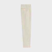 calça Keith em gabardine de lã listrada - VANILLA/PRETO - - 2 | CELINE