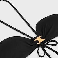 triomphe balconette top in matte jersey - BLACK -  - 2 | CELINE