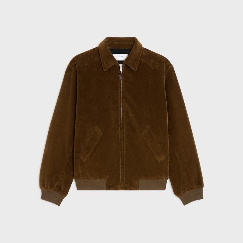 CHAQUETA BOMBER DE PANA - TOSTADO -  - 1 | CELINE