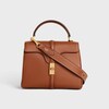 Long Strap in smooth CALFSKIN WITH CELINE EMBROIDERY with Gold Finishing - TAN - CHARMS AND ACCESSORIES - 3 | CELINE