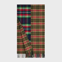 BUFANDA DE CACHEMIRA DE DOBLE FAZ - MULTICOLOR -  - 2 | CELINE