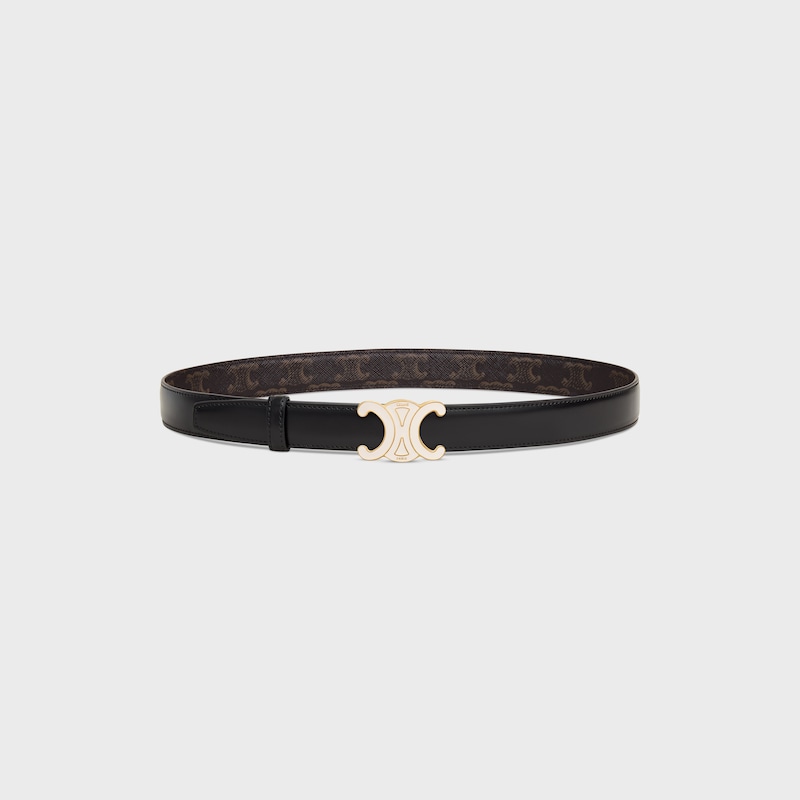 Wendbarer Riemen 25 mm AUS Taurillonleder und Triomphe Canvas -  -  - 1 | CELINE