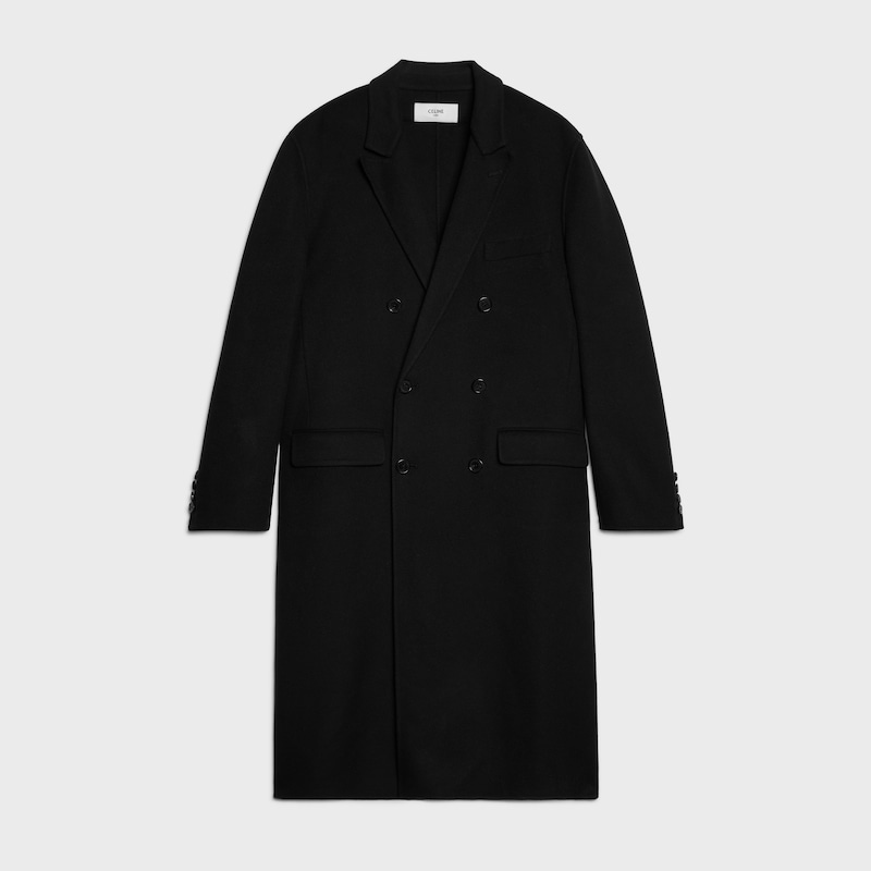 coat IN DOUBLE-FACE CASHMERE - SCHWARZ -  - 1 | CELINE