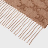 SCARF IN MONOGRAM CASHMERE - BEIGE / TOFFEE -  - 1 | CELINE