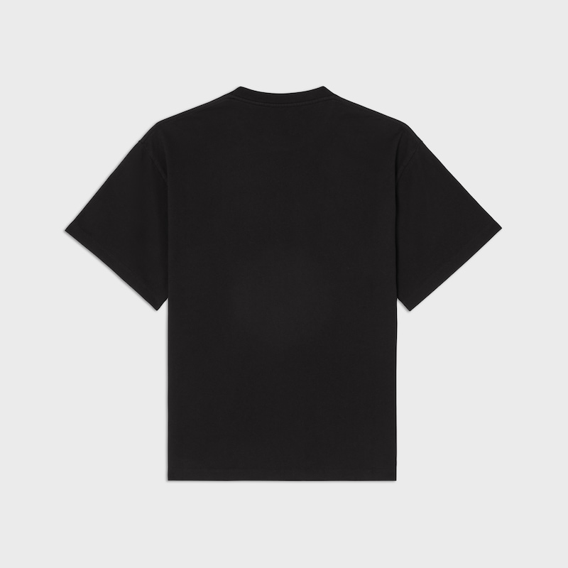 t-shirt IN cotton jersey - BLACK / WHITE -  - 1 | CELINE