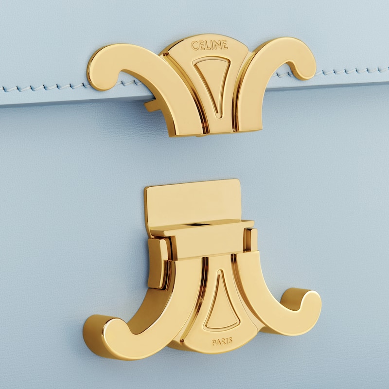 TEEN TRIOMPHE亮泽牛皮革手袋 - 冰蓝色 - 肩揹袋 - 1 | CELINE