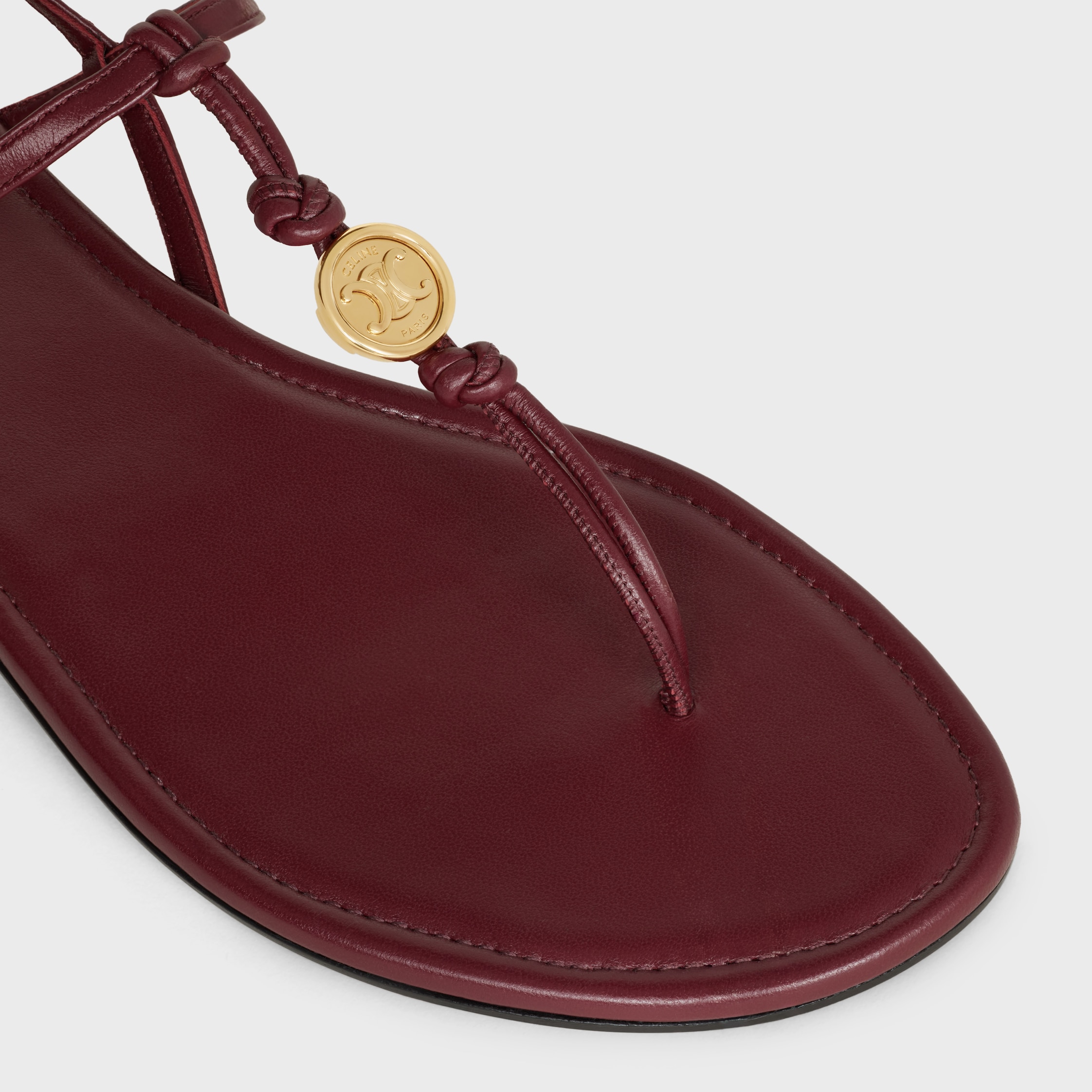 PENNY SANDAL IN SUPPLE CALFSKIN - SYRAH | CELINE