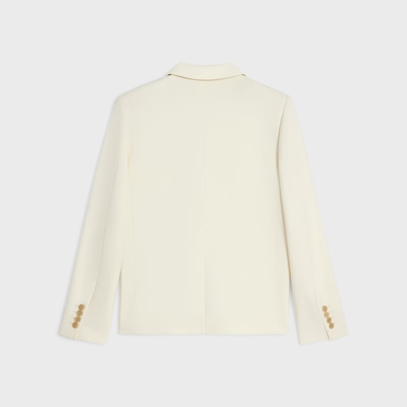 tailored jacket IN stretch wool gabardine - WHITE -  - 1 | CELINE