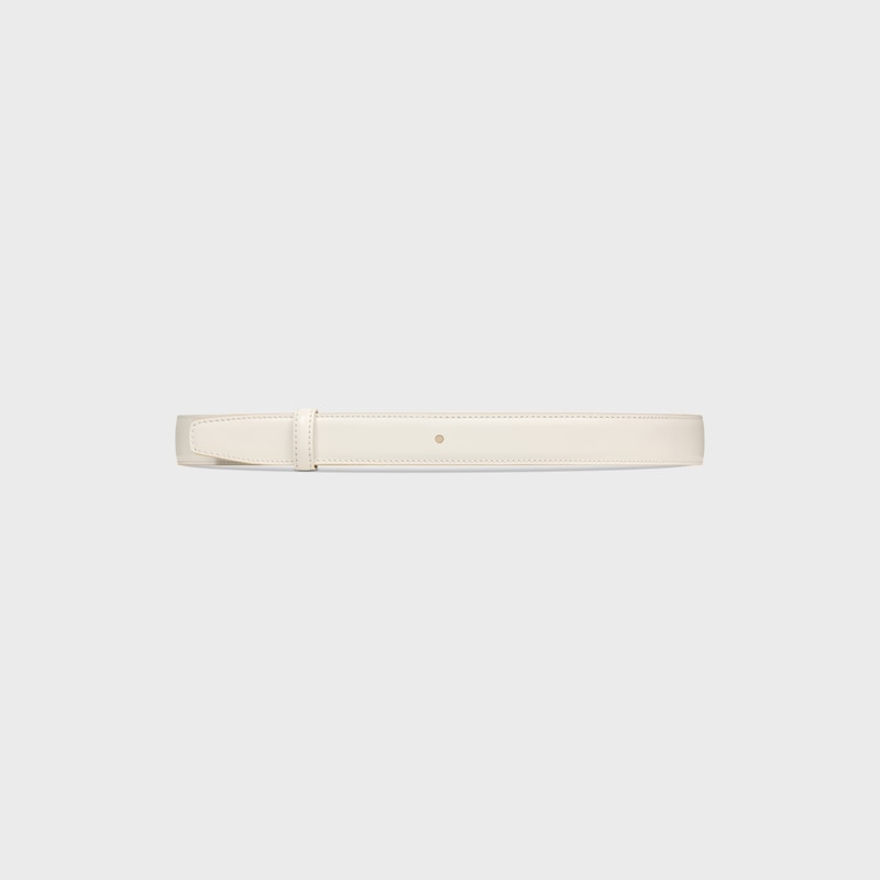 lani&egrave;re de ceinture r&eacute;versible 25MM TAURILLON - IVOIRE / BLANC COTON -  - 1 | CELINE