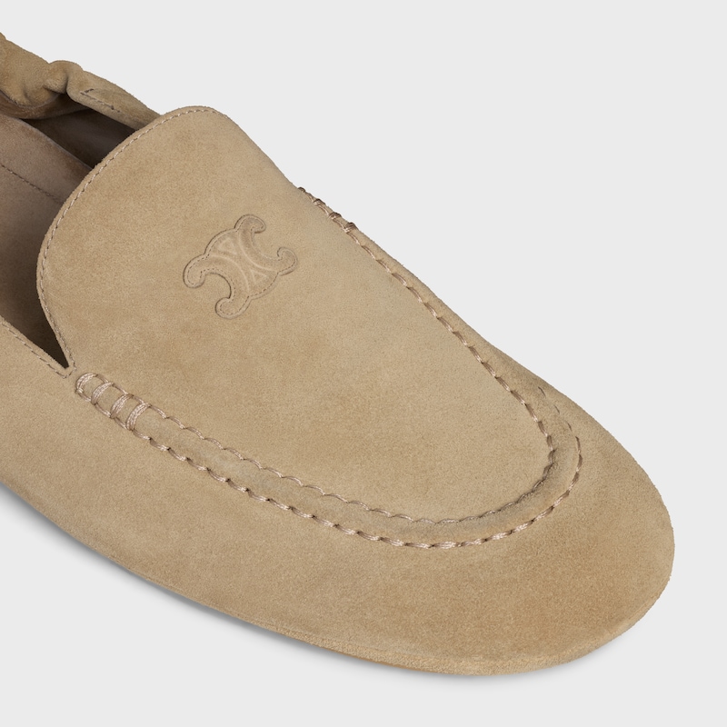 ADAM LOAFER IN SUEDE CALFSKIN - BEIGE -  - 1 | CELINE