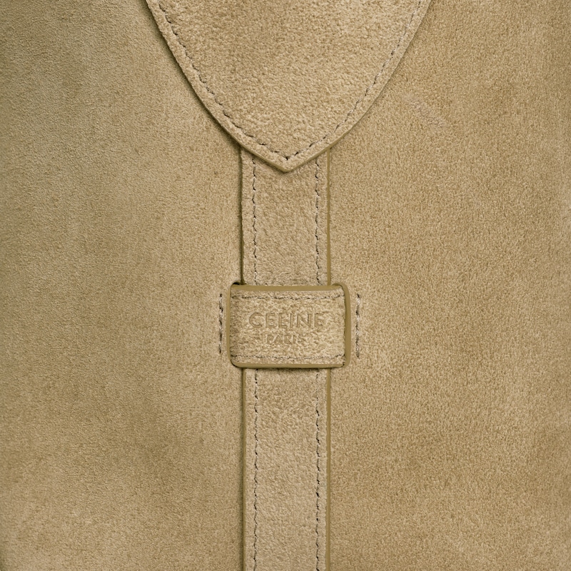 BOLSA TIRACOLO HARRY EM COURO DE BEZERRO EM CAMURÇA - STONE BEIGE - NOVO - 1 | CELINE