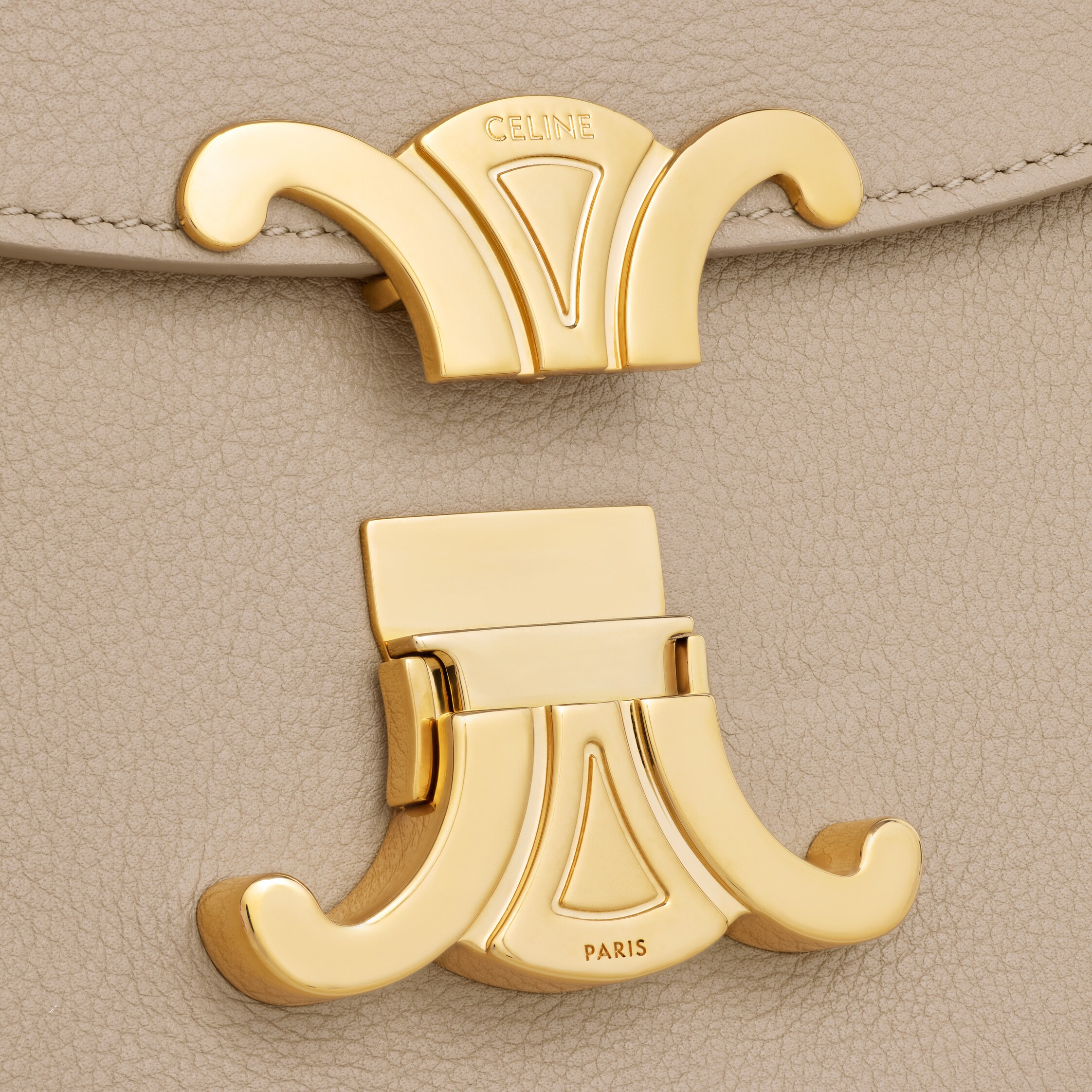 MEDIUM NINO BAG IN SUPPLE GRAINED CALFSKIN - CAPPUCCINO | CELINE