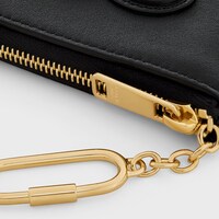 Coin Purse Cuir Triomphe IN smooth calfskin - BLACK - CUIR TRIOMPHE - 1 | CELINE