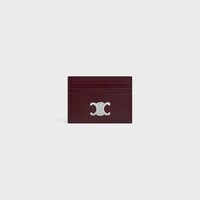 CARD HOLDER TRIOMPHE IN Shiny calfskin - Deep Burgundy - NEW - 1 | CELINE