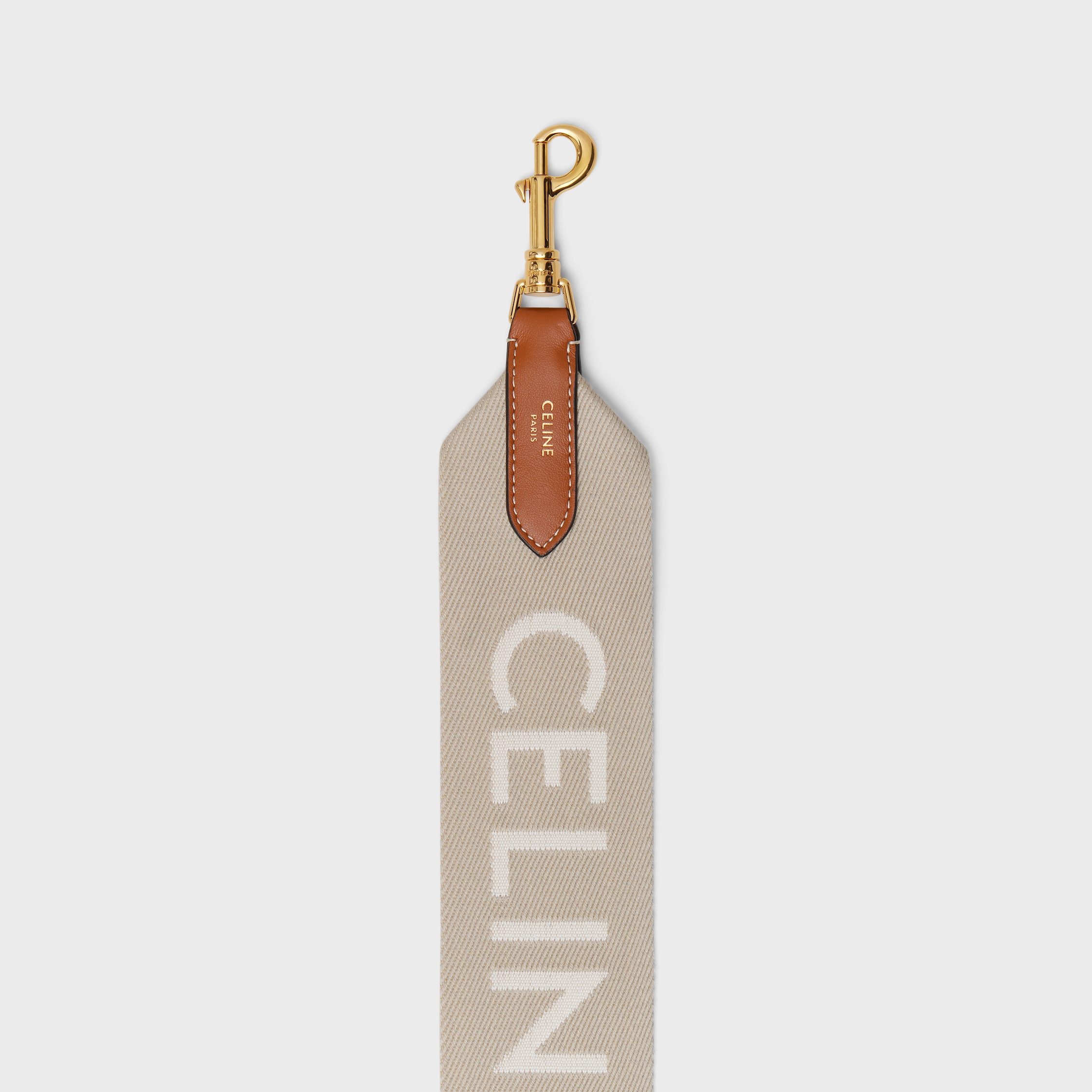 CELINE ジャカード ロングストラップ / ウール グレー 使い勝手の良い CELINE さのや ロングストラップ/ウール/質屋