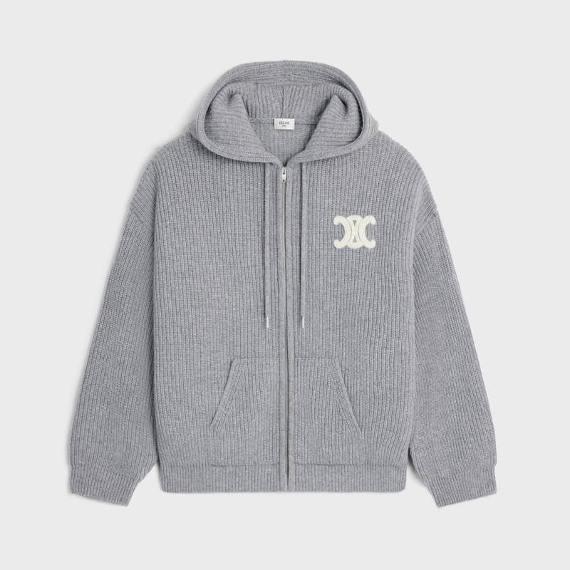 连帽卫衣 - 中灰色 -  - 1 | CELINE