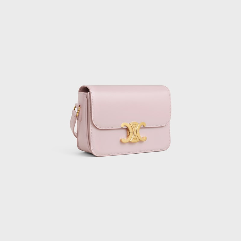 Teen Triomphe Bag in shiny calfskin - PASTEL PINK - SHOULDER BAGS - 1 | CELINE