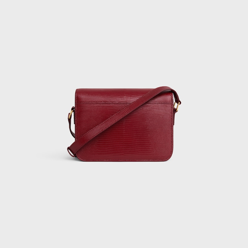 Teen Triomphe Bag in lizard - LIGHT BURGUNDY - TRIOMPHE - 1 | CELINE