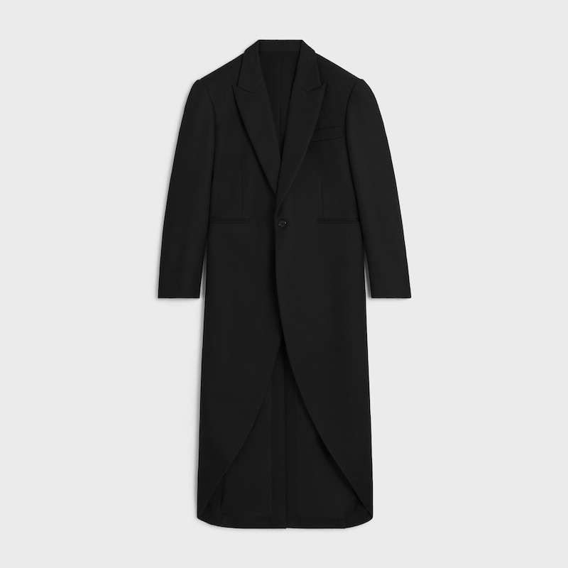 tailored coat IN WOOL FELT - BLACK -  - 1 | CELINE