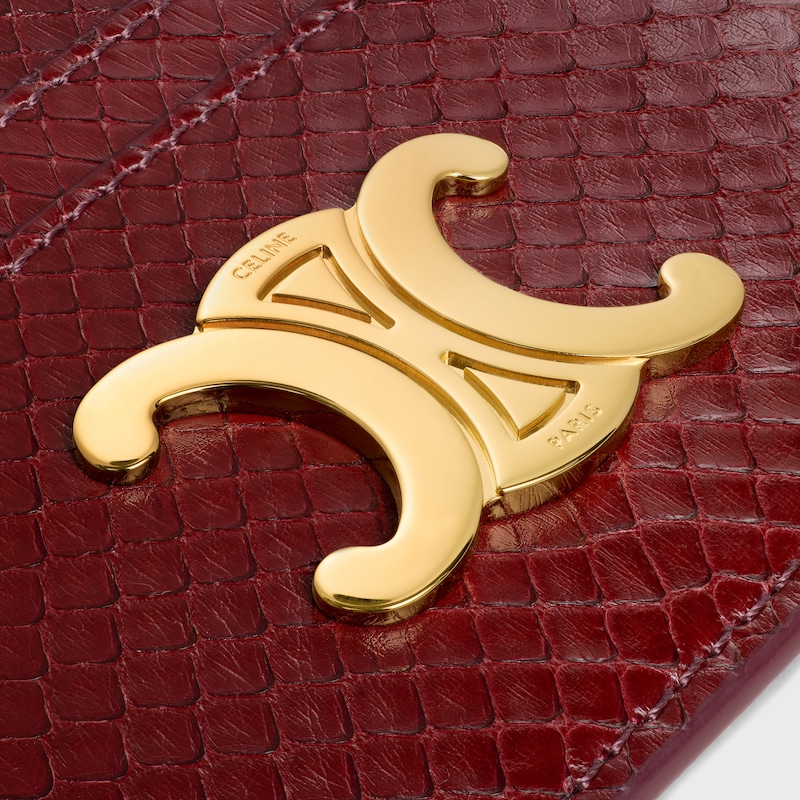 PORTE-CARTES TRIOMPHE PYTHON - Syrah - PORTE-CARTES ET PORTE-MONNAIE - 1 | CELINE