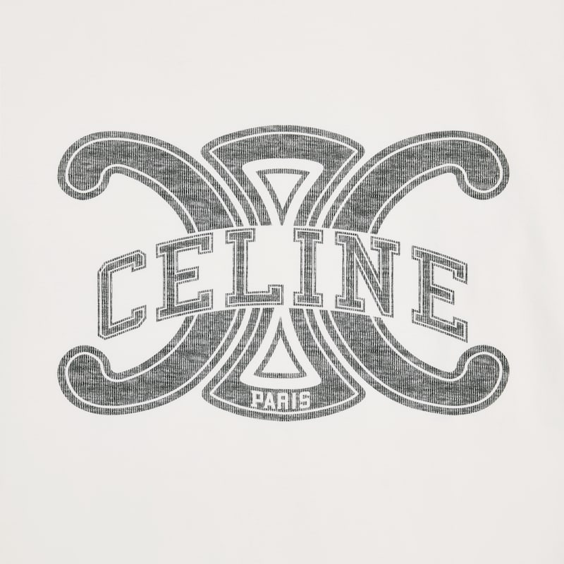 寬鬆T恤 - 米白色 / 黑色 -  - 1 | CELINE