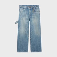 WIDE LEG JEANS 001 IN cotton denim - CLEAR WATERFALL -  - 1 | CELINE