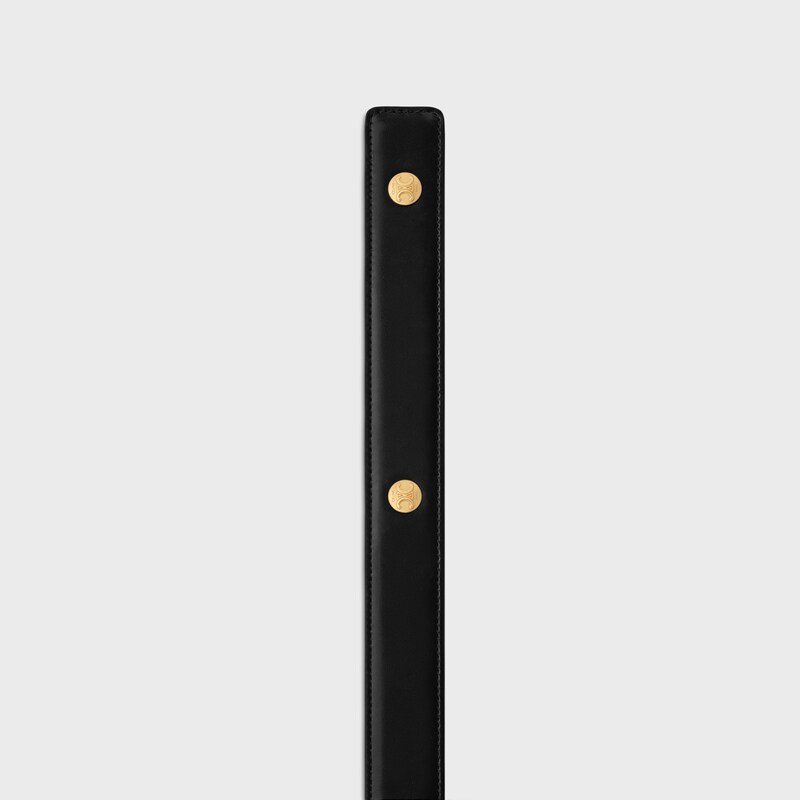 SNAP BELT 28MM IN Taurillon Leather - BLACK -  - 1 | CELINE