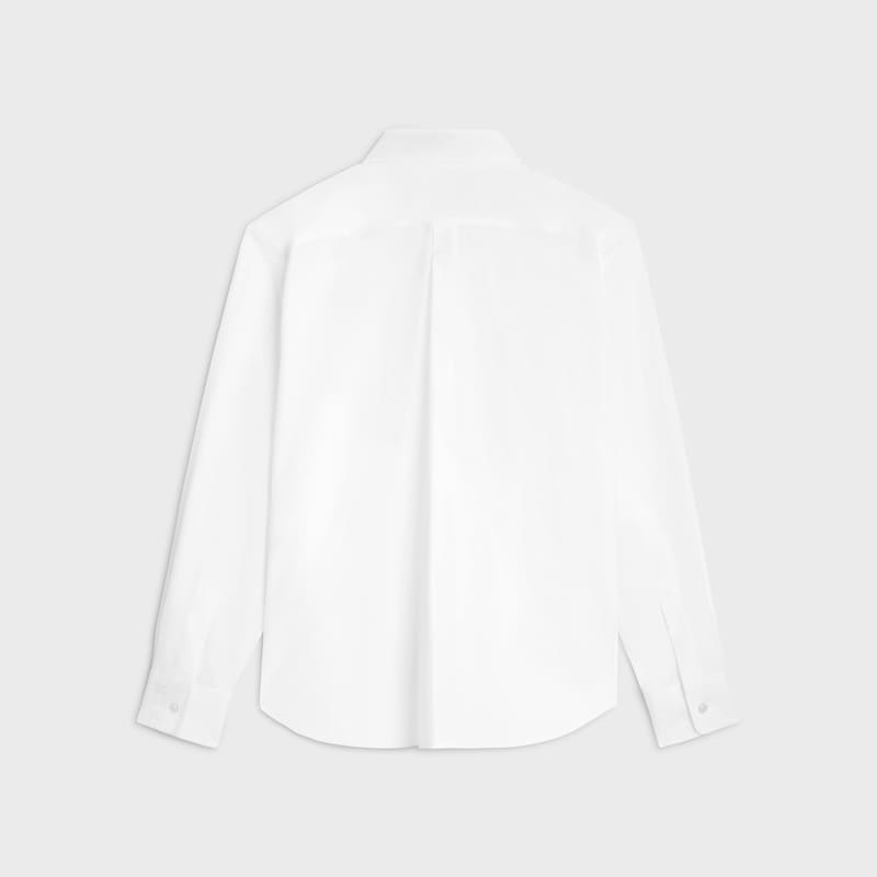 relaxed shirt IN COTTON POPLIN - WHITE -  - 1 | CELINE