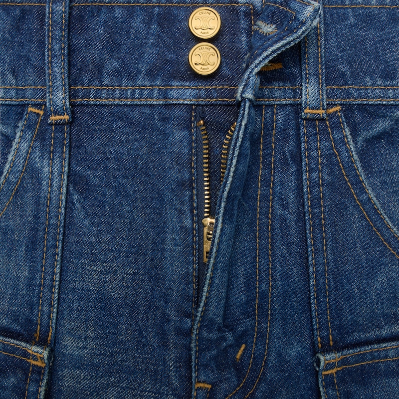 kitty shorts in dark union wash denim - DARK UNION WASH -  - 1 | CELINE