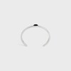 Celine Bevelled Cuff in Onyx and Sterling Silver with Rhodium finish - BLACK / SILVER -  - 1 | CELINE