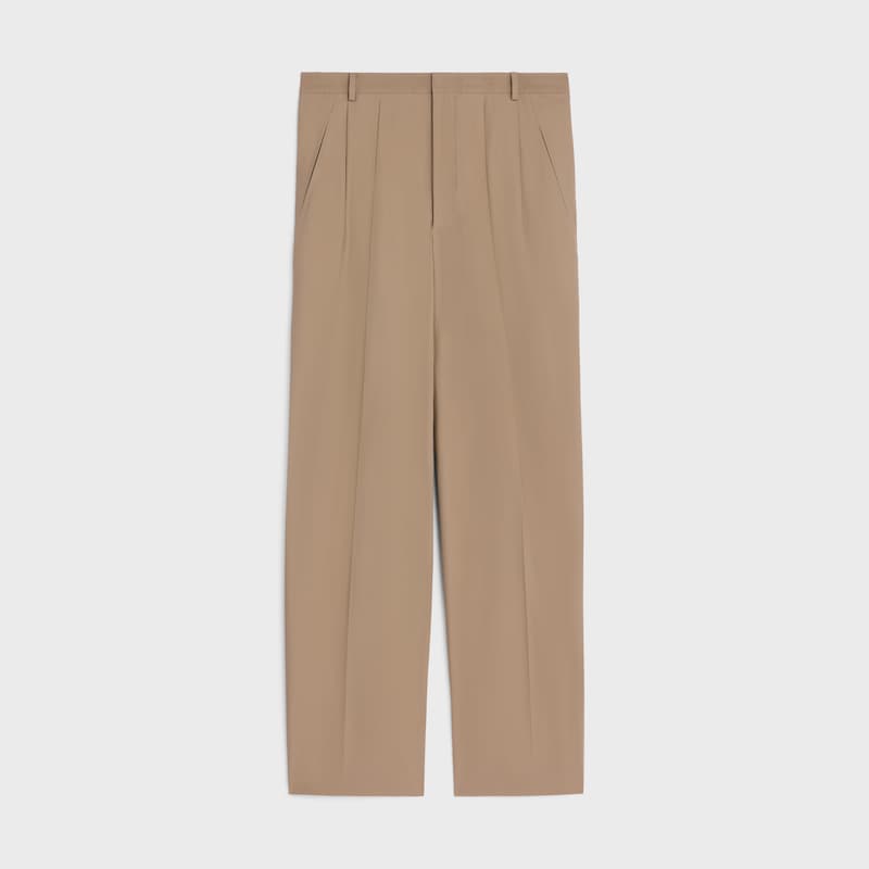 PANTALONES CHINOS DE PA&Ntilde;O DE ALGOD&Oacute;N - BEIGE CENIZA -  - 1 | CELINE