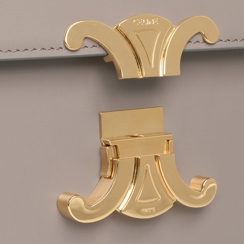 TEEN TRIOMPHE BAG IN shiny calfskin - PEBBLE - HAND-PICKED GIFTS - 1 | CELINE