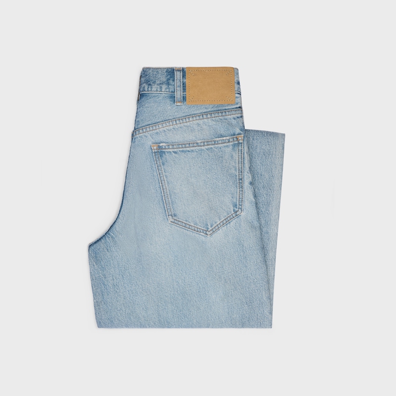 flared surf jeans in steel blue wash denim - STEEL BLUE WASH -  - 1 | CELINE